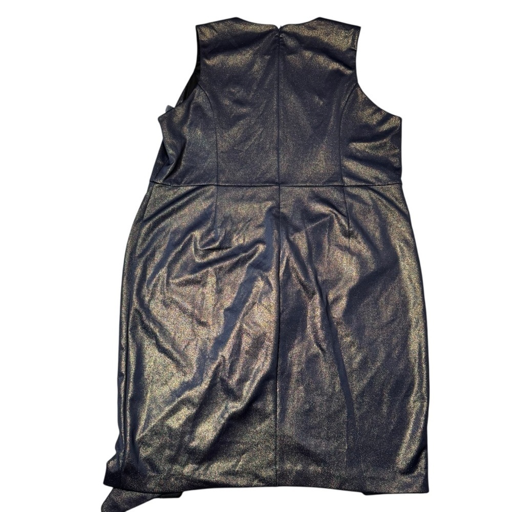 NWT New $139 Rachel Roy Augustine Metallic Ruffle Dress Size 24W - Picture 3 of 10